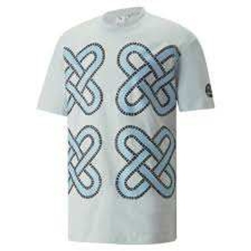 268. Puma x PRONOUNCE Graphic Men's T-shirt Baby Blue Size XL - Picture 1 of 1